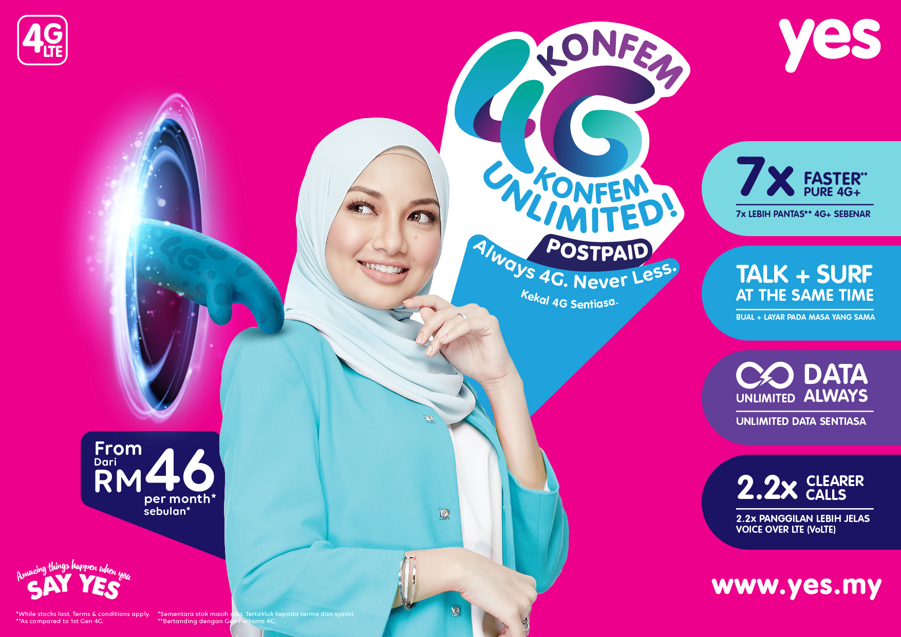 Yes 4g Launches Konfem 4g Konfem Unlimited Postpaid Plans Update