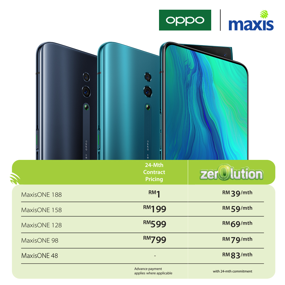 Get the OPPO Reno from just RM1 with MaxisONE Plan along ...