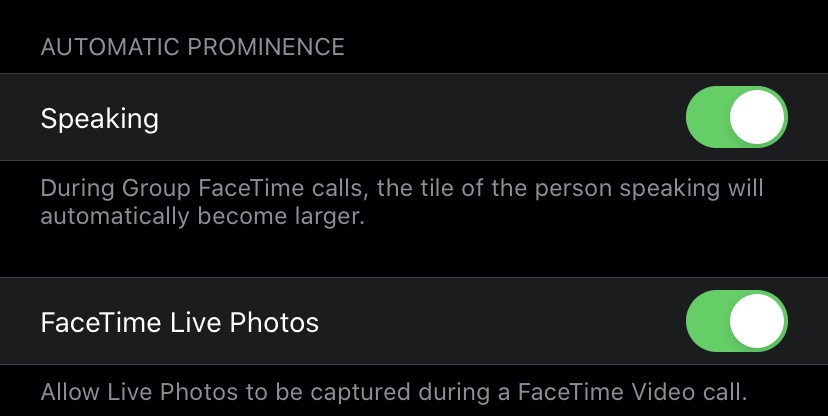 FaceTime, Automatic Prominence