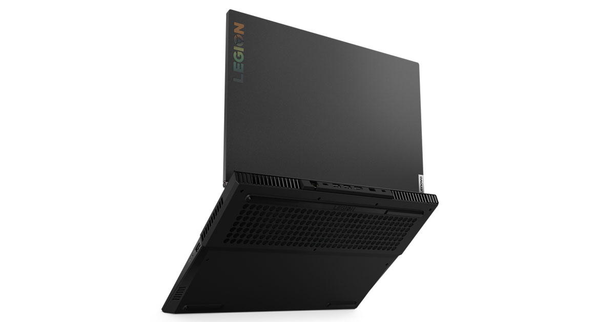 Lenovo Legion 5i gaming laptop in white background