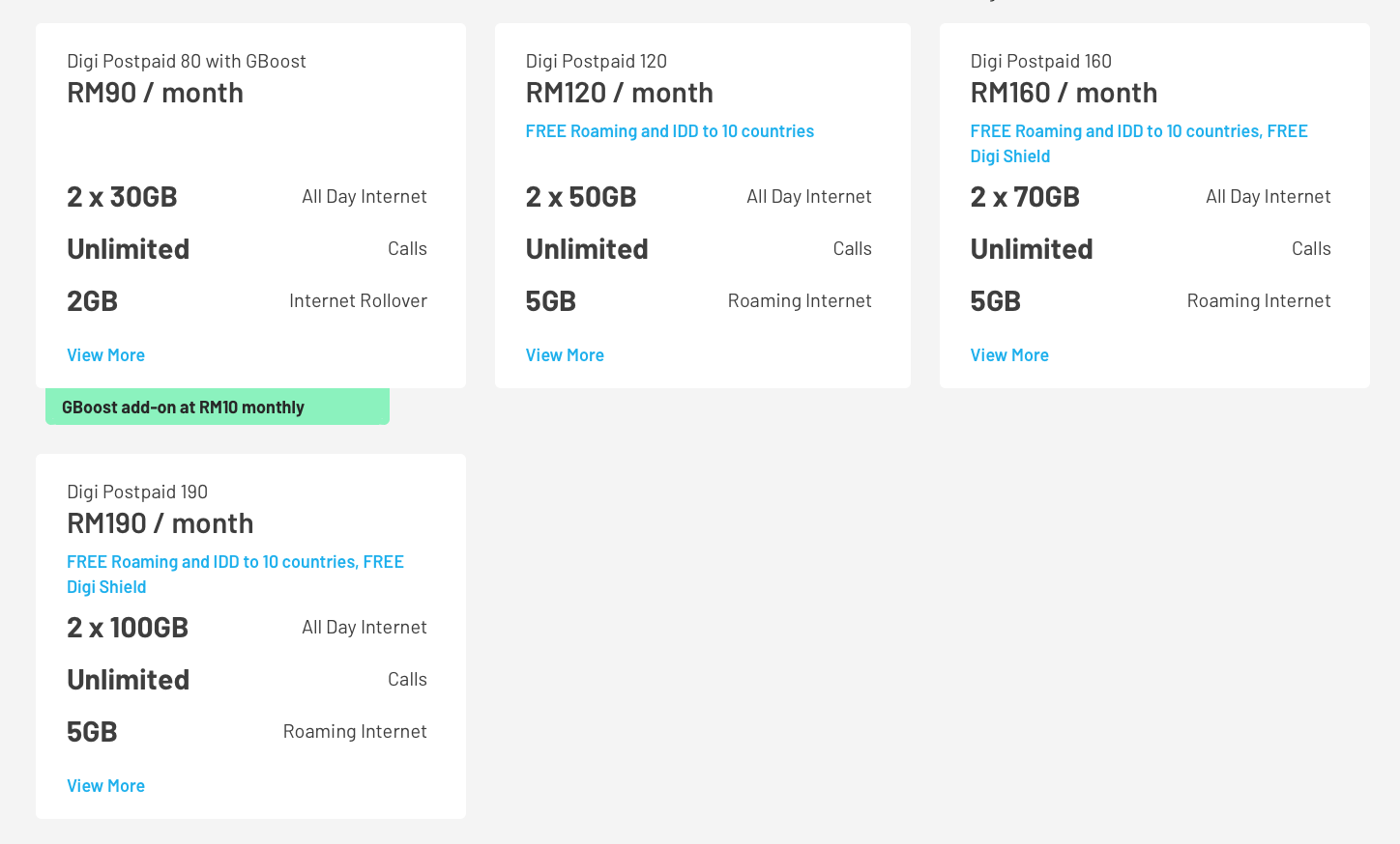 Digi, Digi Postpaid Plan