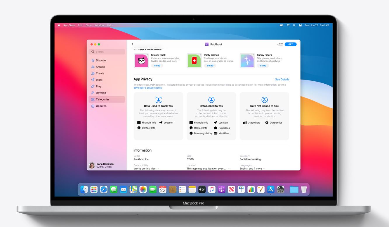 MacOS Big Sur app store privacy