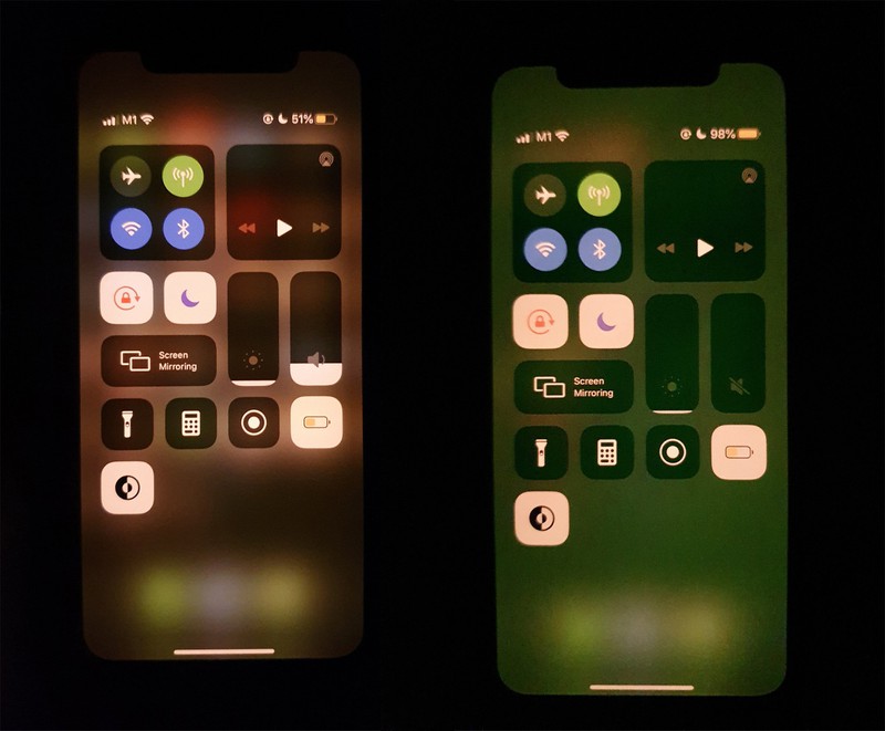 iphone 11 green tint display