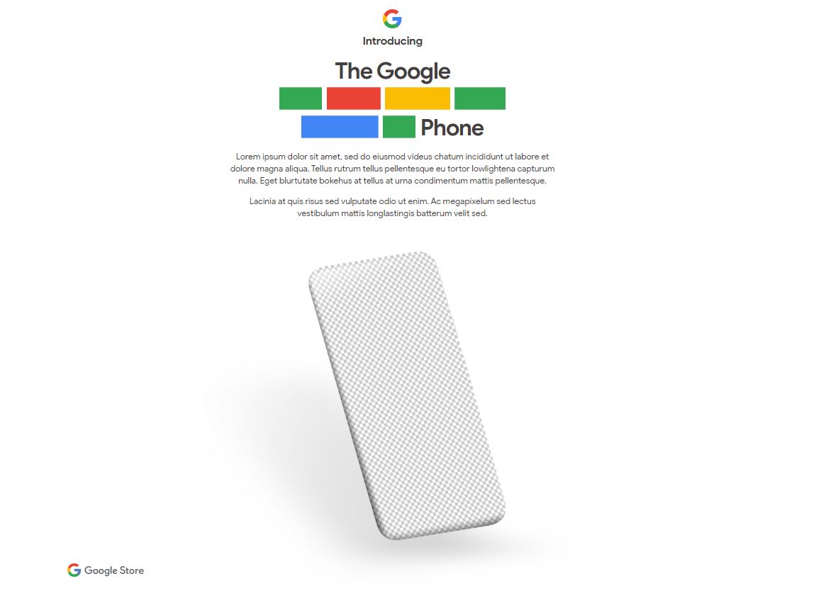 Google Pixel 4a teaser website