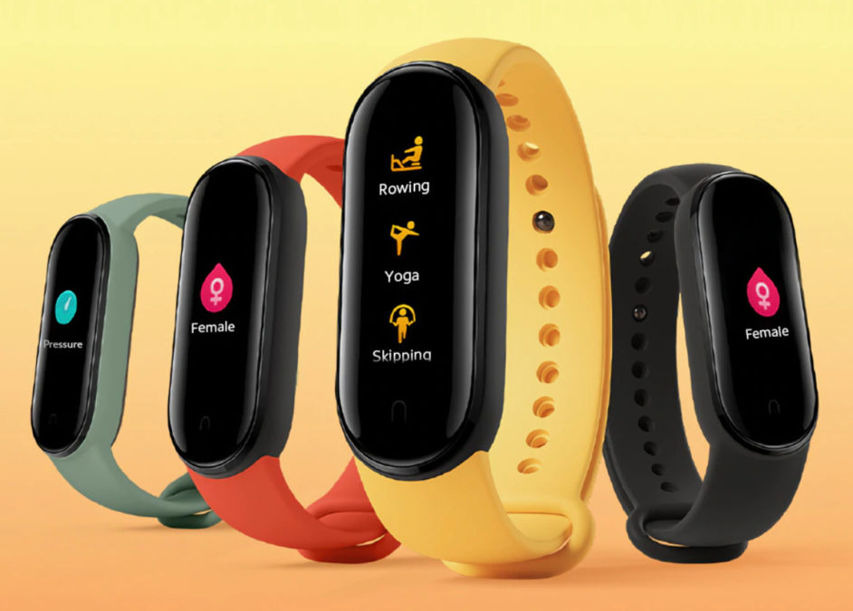 Xiaomi Mi Band 5 yellow orange green female tracking sports