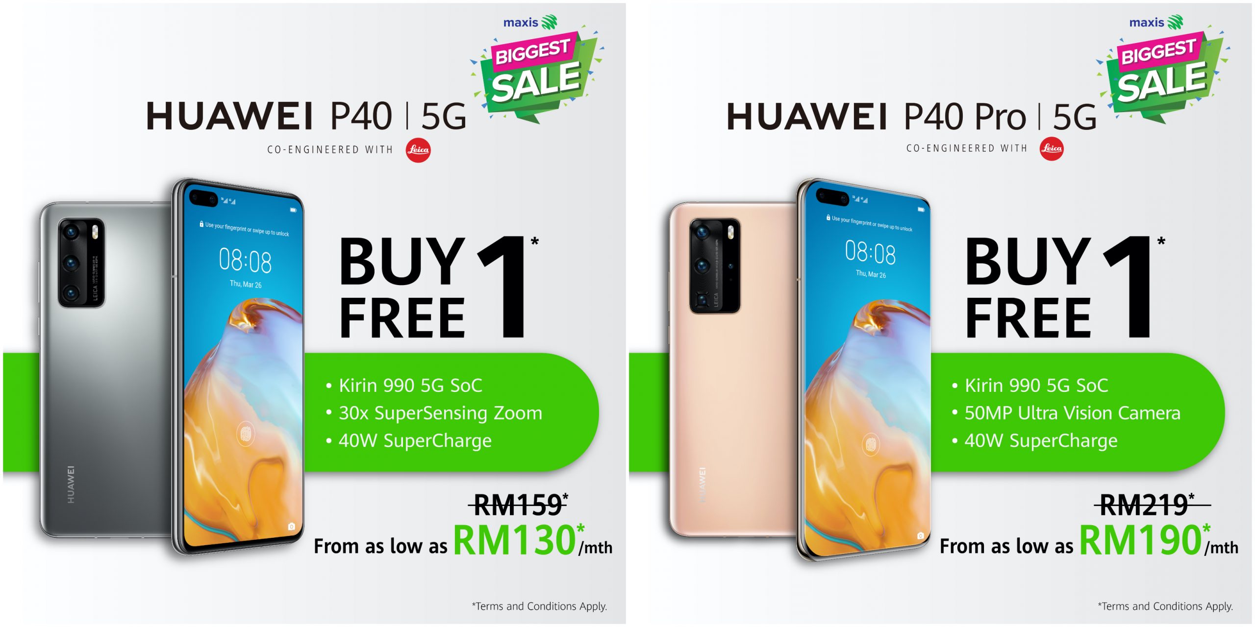 Maxis Biggest Sale: Get 2 HUAWEI P40 Pro for the Price of 1 