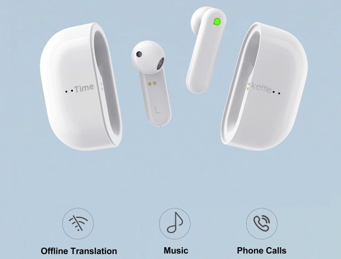 wireless earbuds, time kettle, timekettle m2, translation earbuds