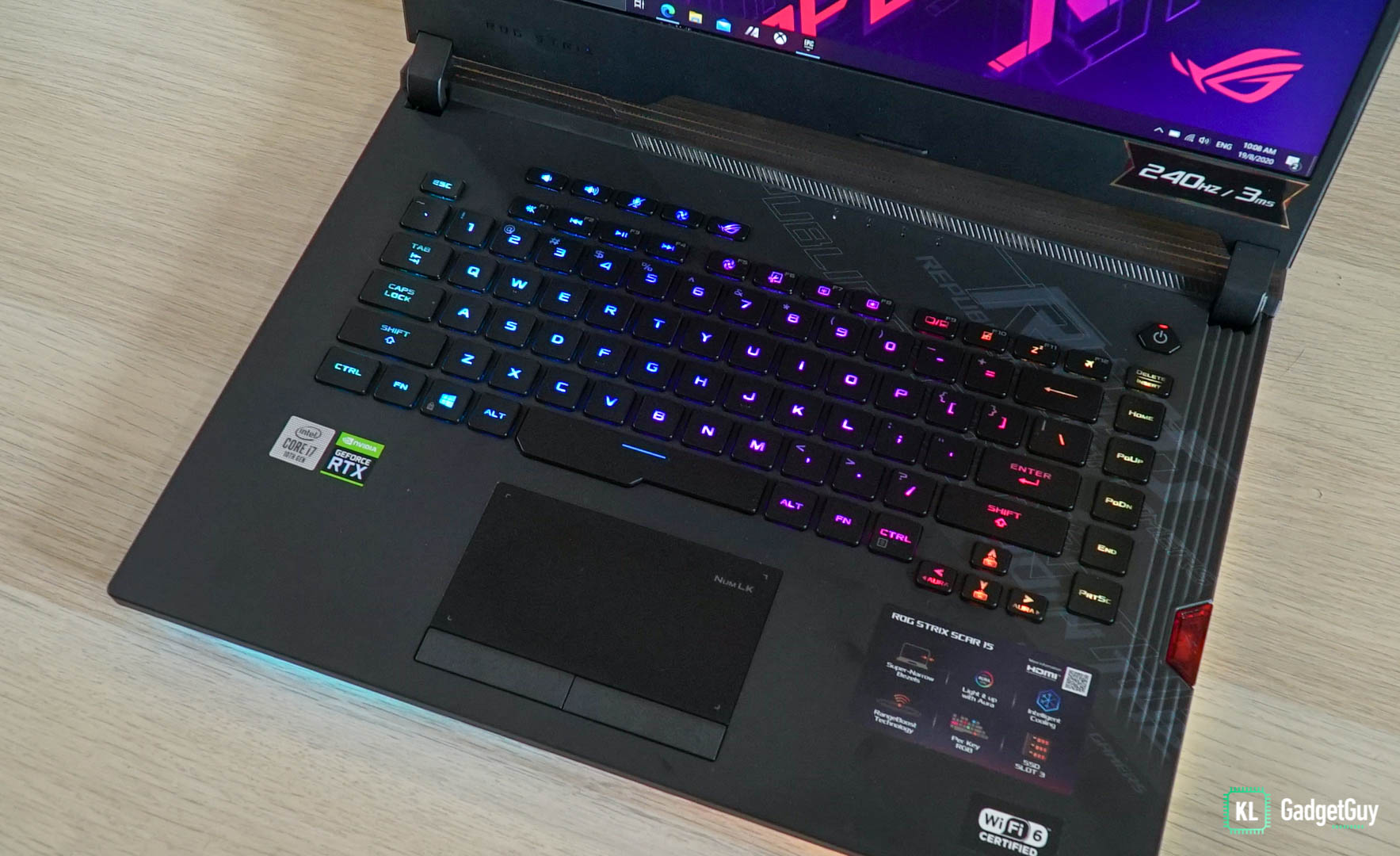 asus rog strix scar 15 2020 keyboard 