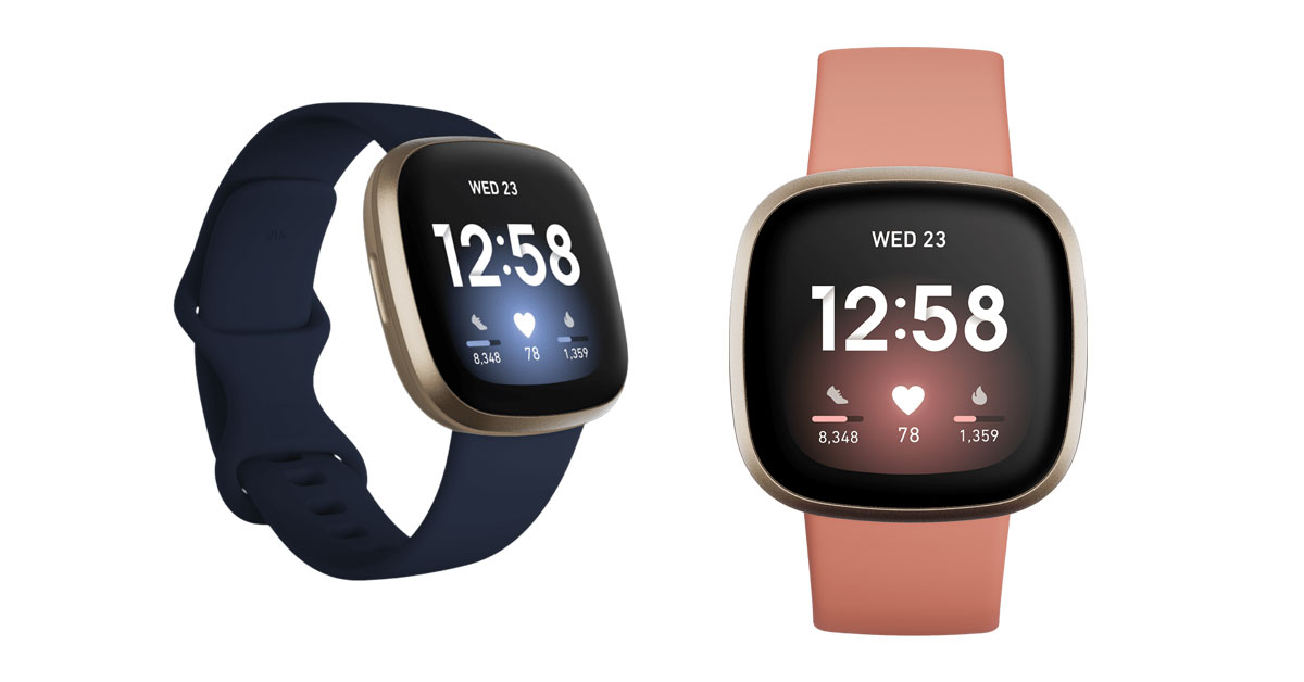 Fitbit versa 3 blue beige