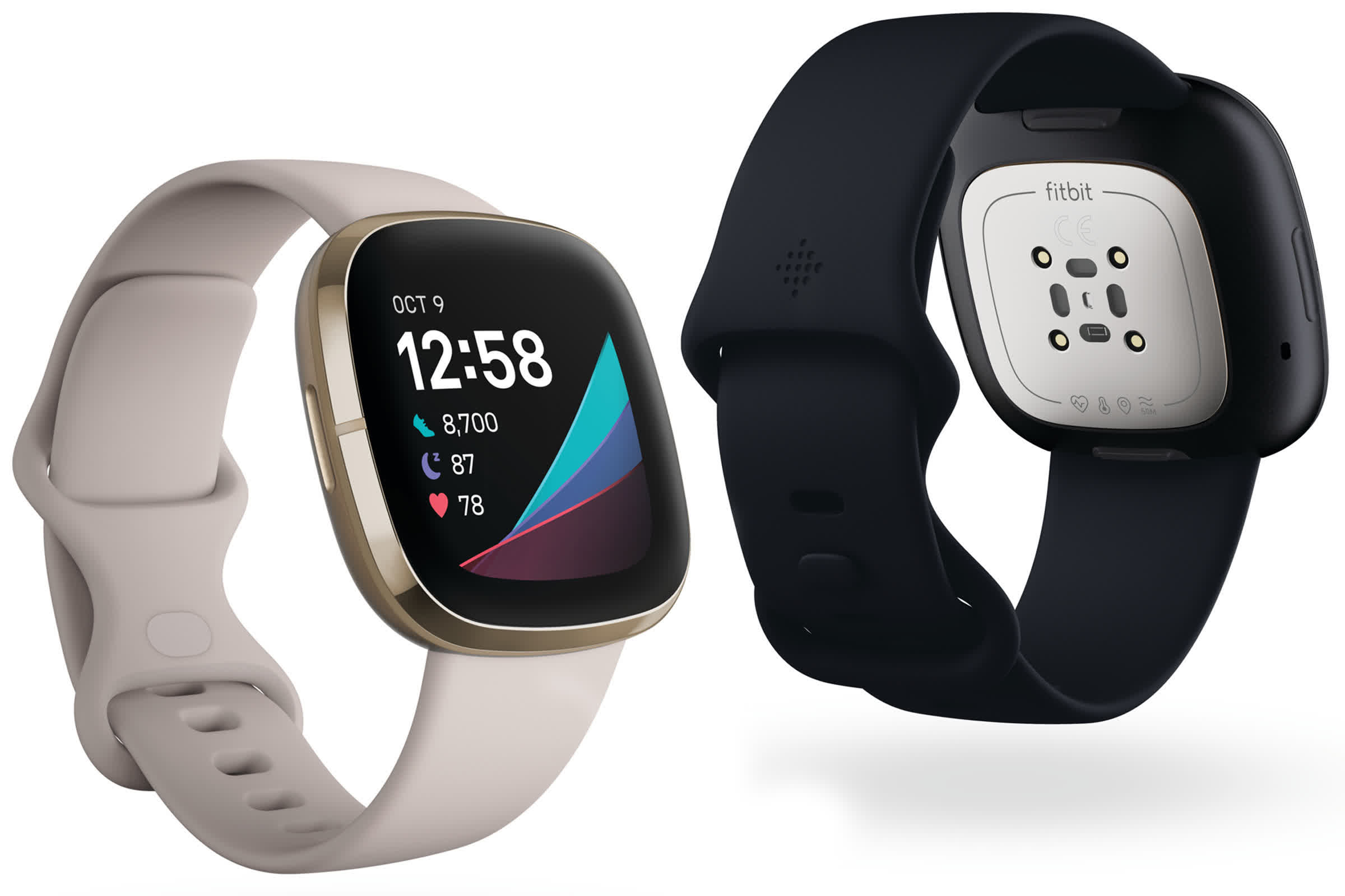 fitbit sense black and white