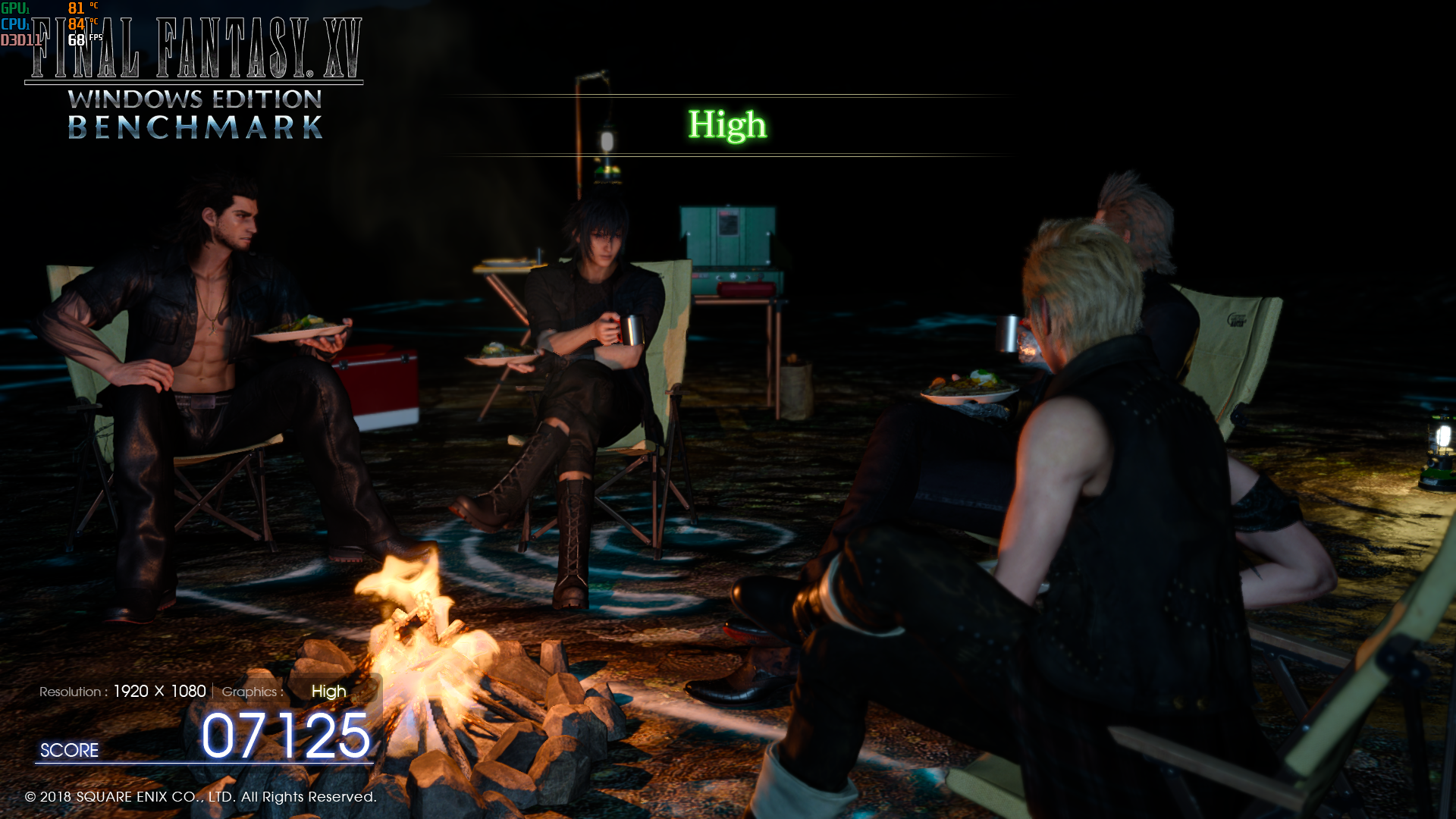 final fantasy xv benchmark high