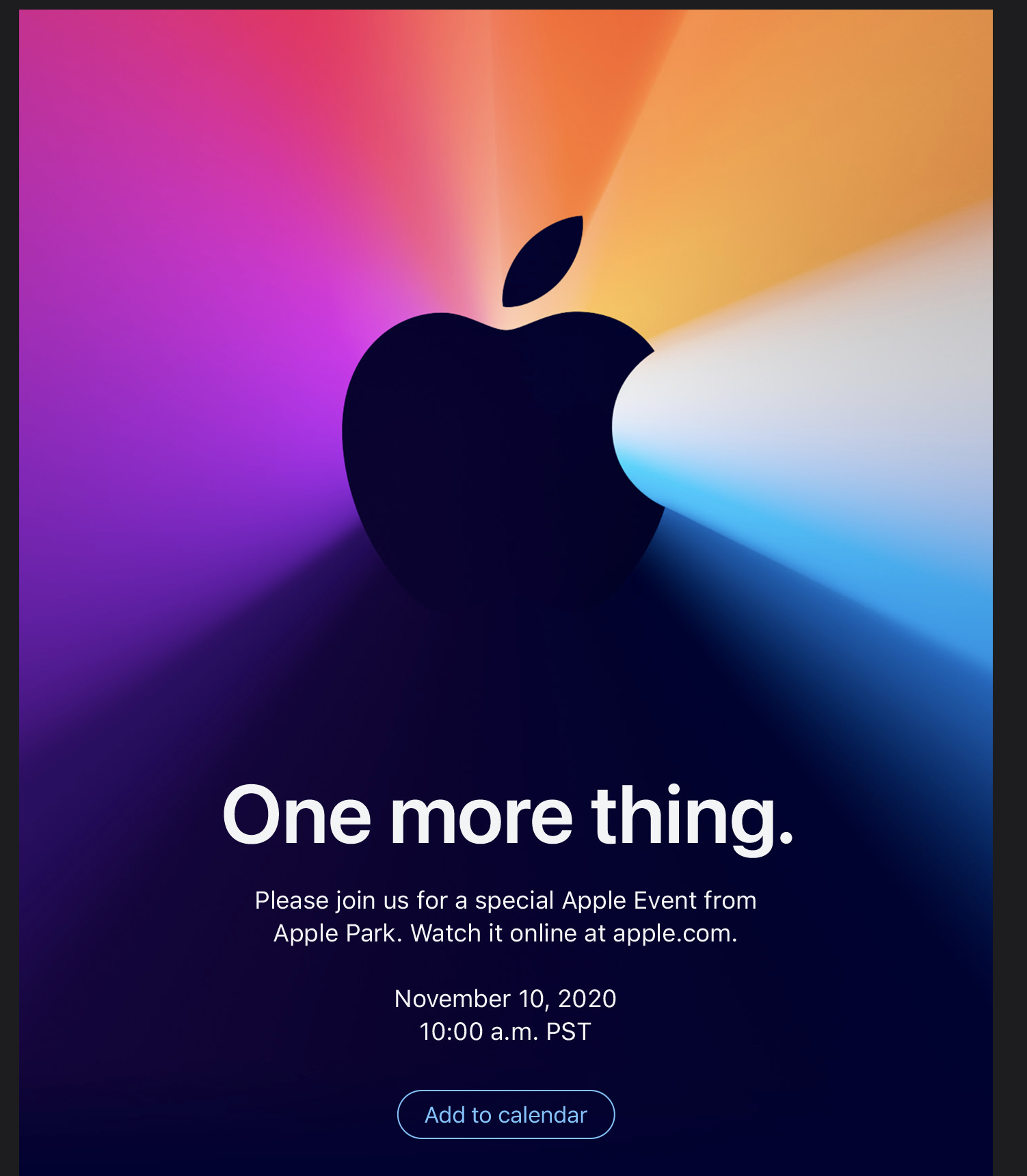 Apple one more thing