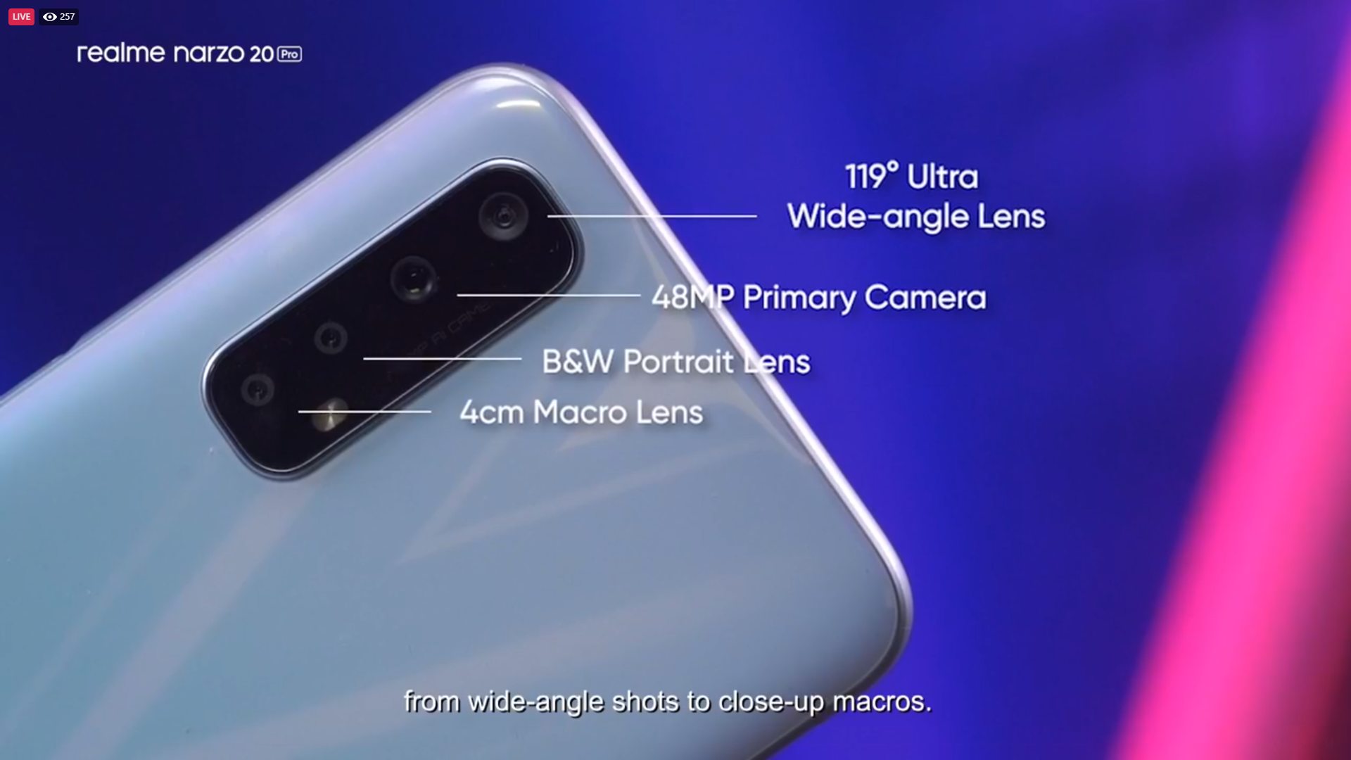 realme narzo 20 pro cameras