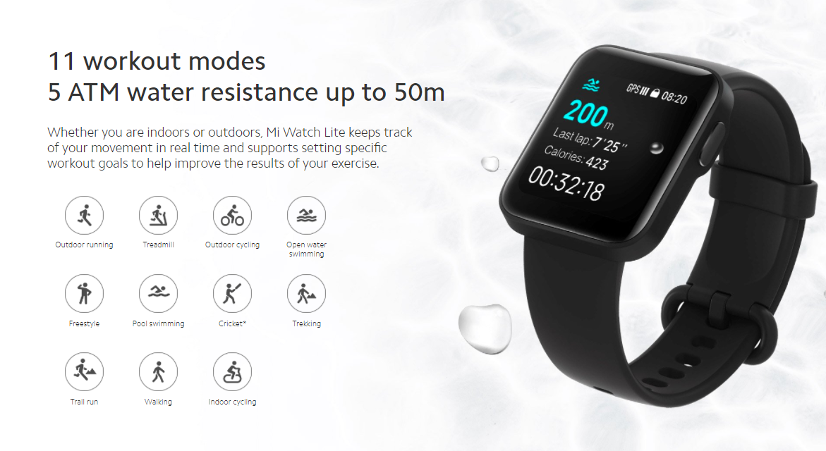 Xiaomi Mi Watch workout mode