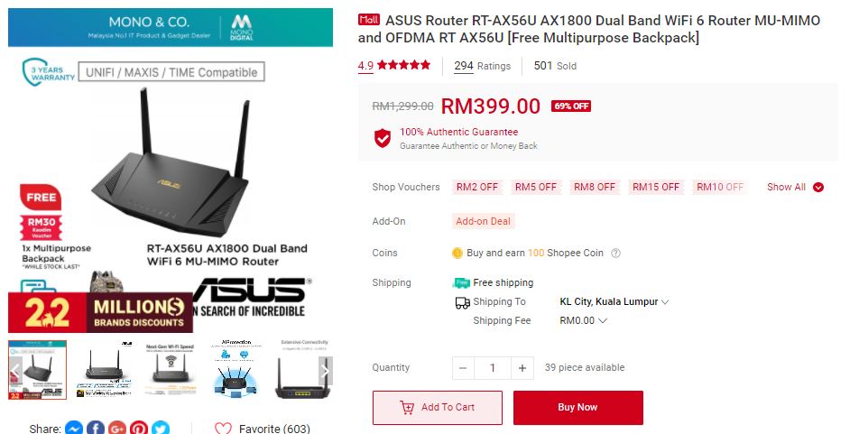 asus rt-ax56u_cny shopee