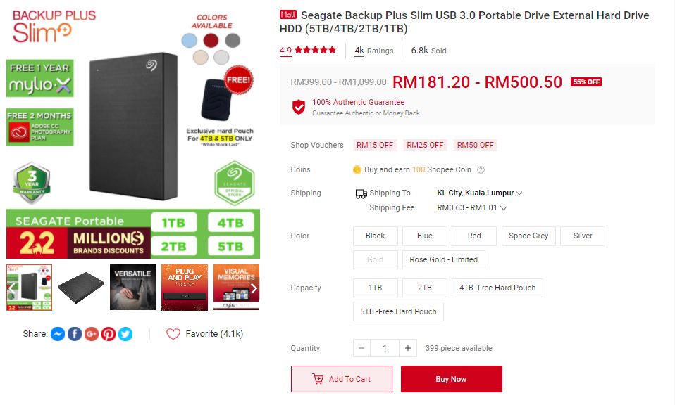 seagate backup plus slim cny shopee