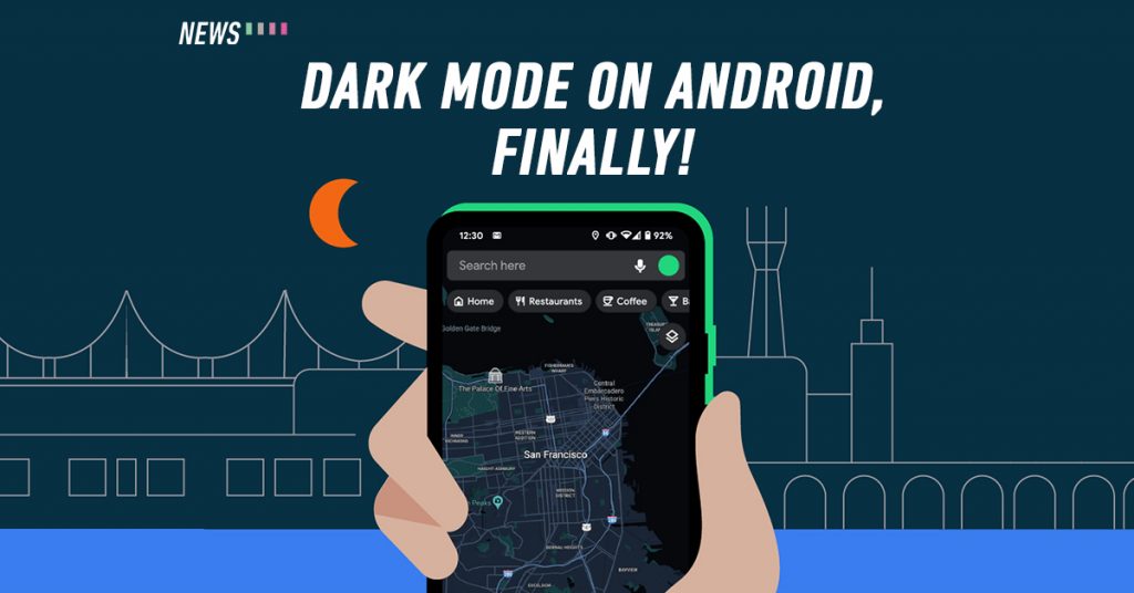 Google Maps, Dark Mode, Android