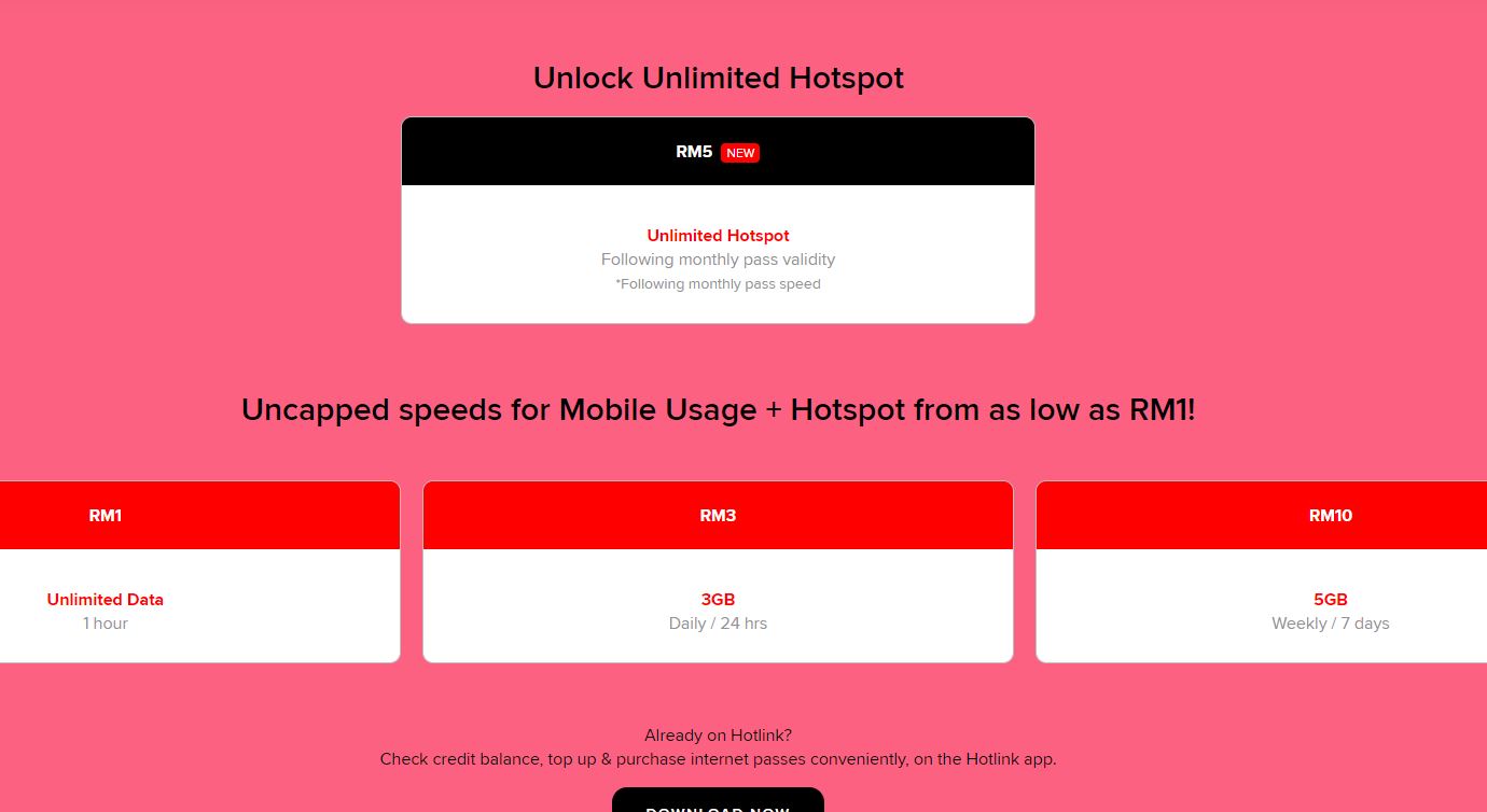 Hotlink uncapped