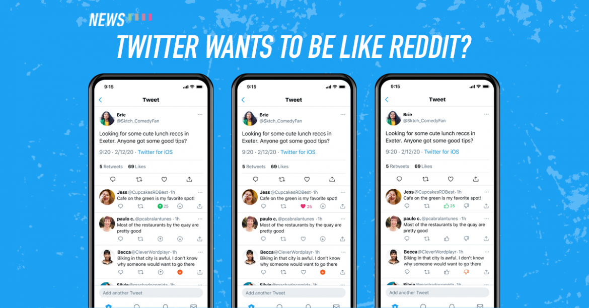 Twitter, Reddit, upvote/downvote