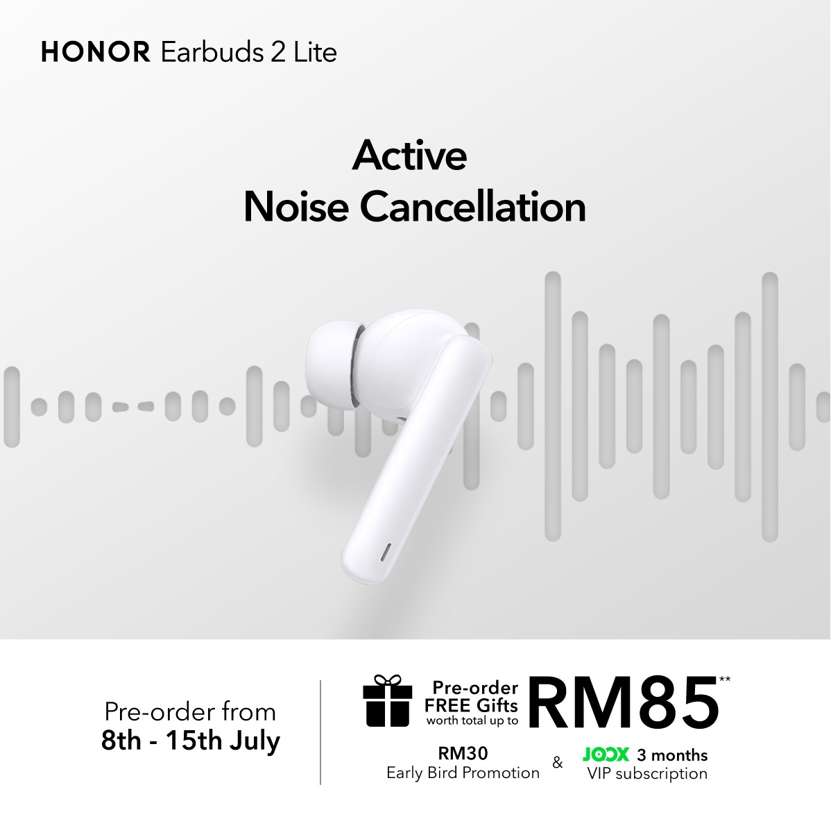 HONOR Earbuds 2 Lite_Active Noise Cancellation