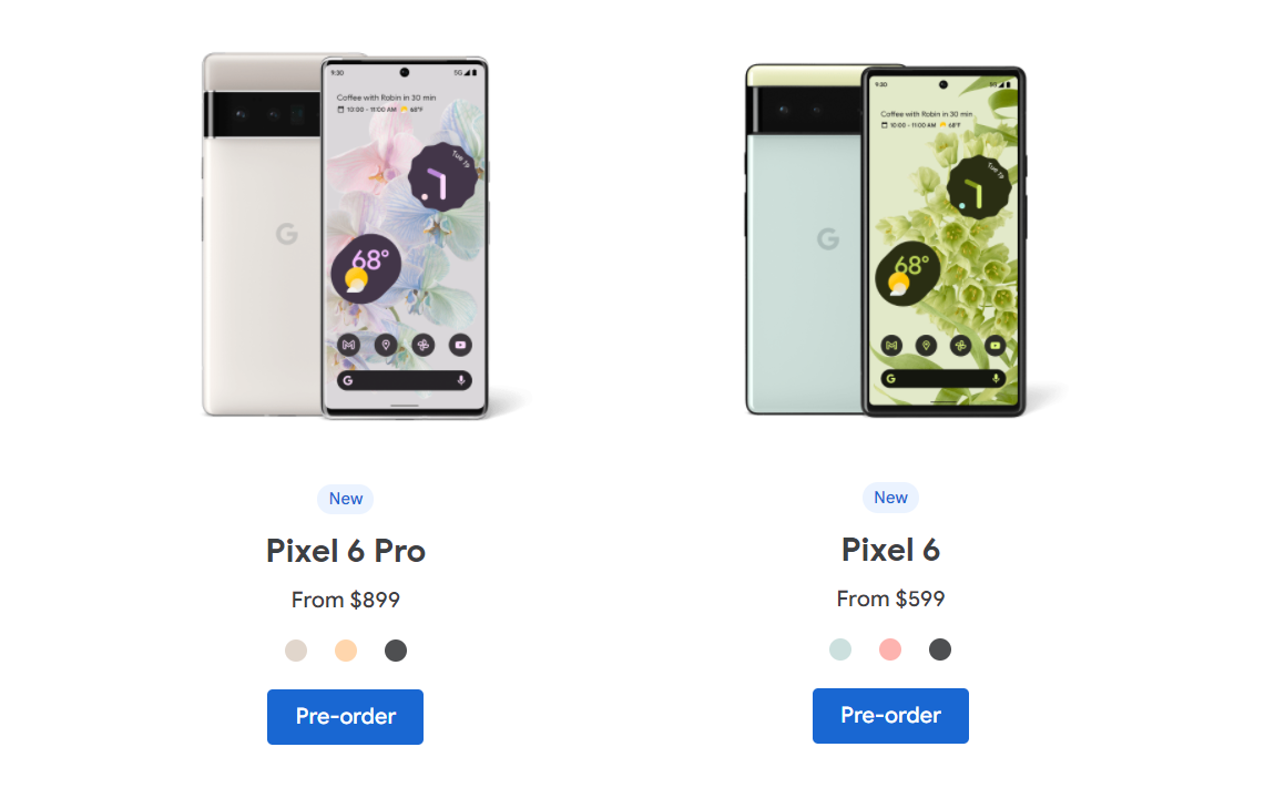 How to pre-order the Google Pixel 6 and Pixel 6 Pro