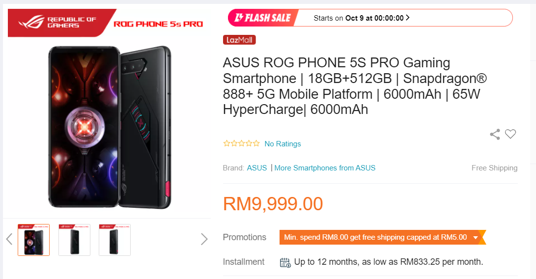 ROG Phone 5s lazada