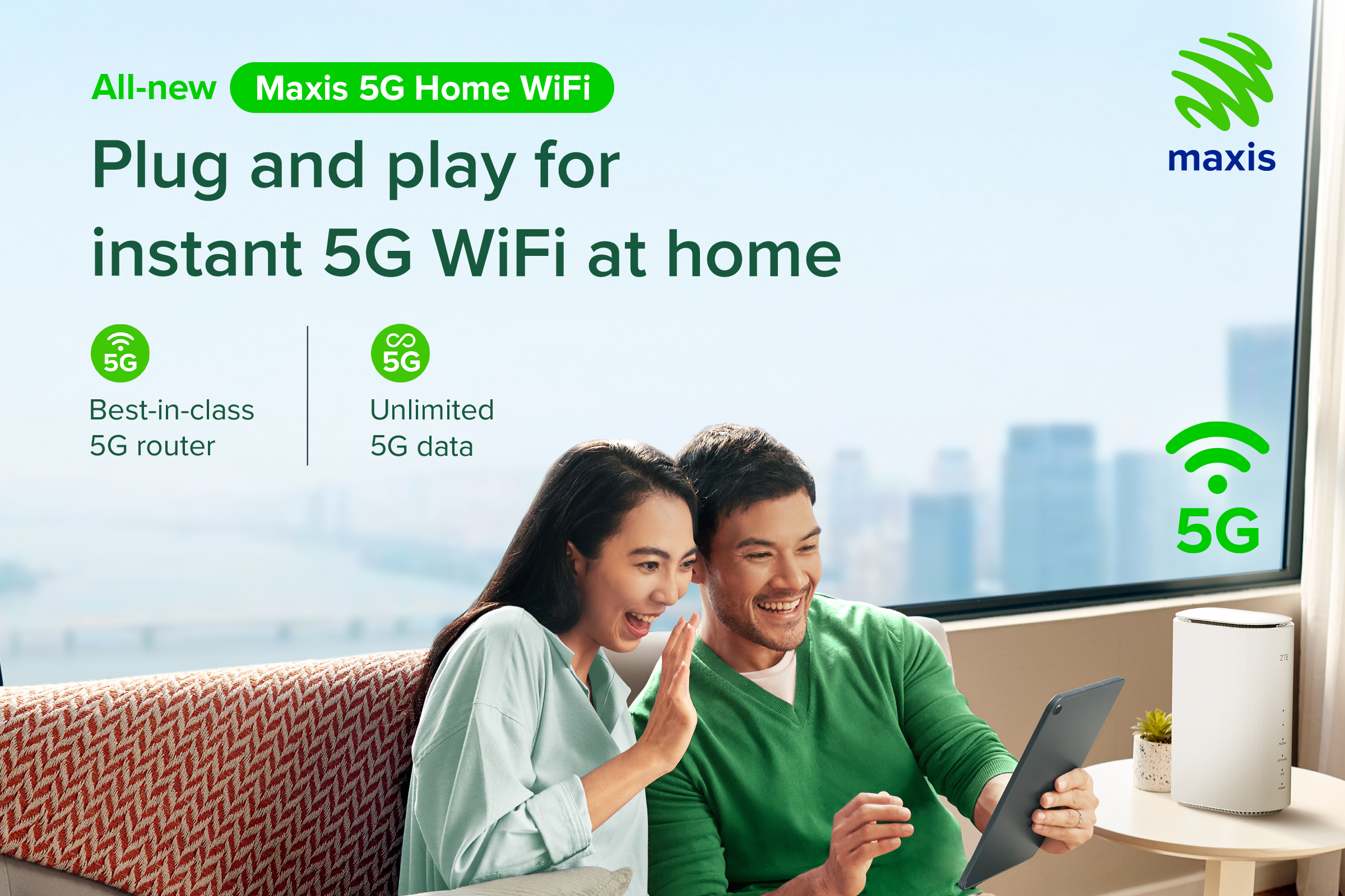 Maxis introduces new 5G Home WiFi plans from RM69/month thumbnail