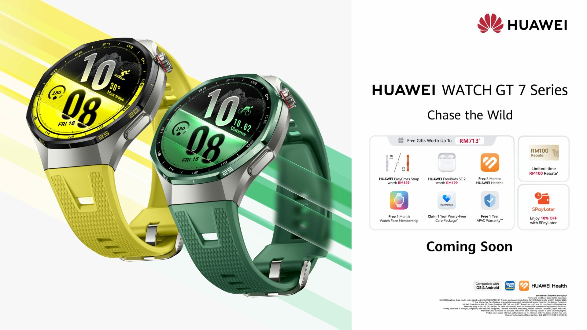 HUAWEI WATCH GT 7 and WATCH GT 7 Pro with Malaysia launch gifts