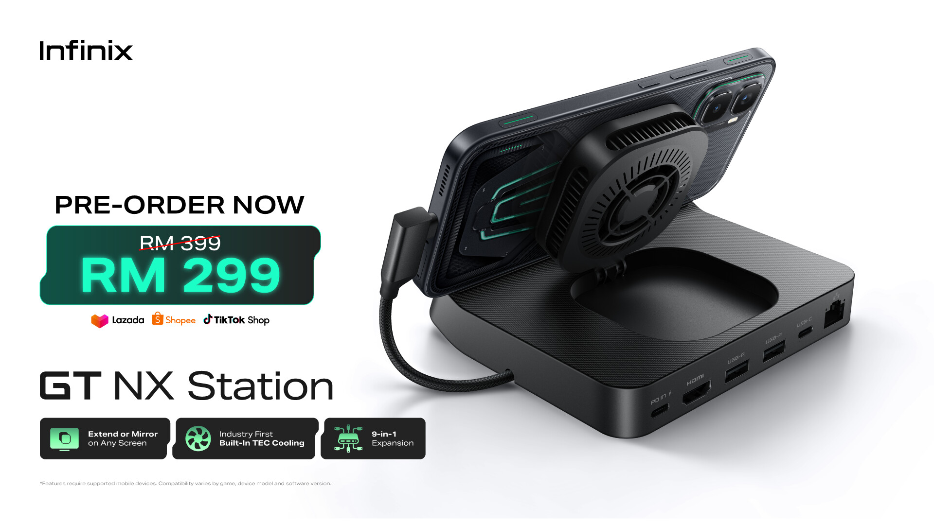 Infinix GT NX Station 9-in-1 cooling dock