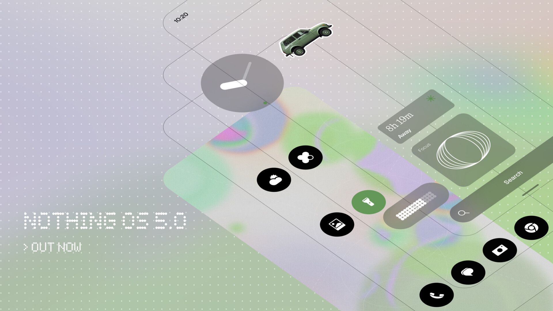 Nothing OS 5.0 interface shown on Nothing Phone (3)