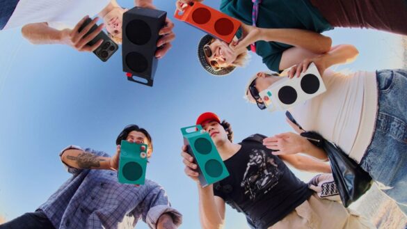 CMF Speaker S and Speaker M portable speakers in multiple colours