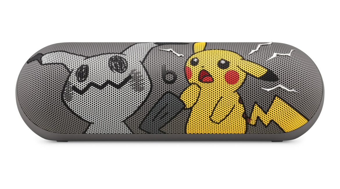 Special-edition Pokémon x Beats Pill featuring Pikachu and Mimikyu artwork