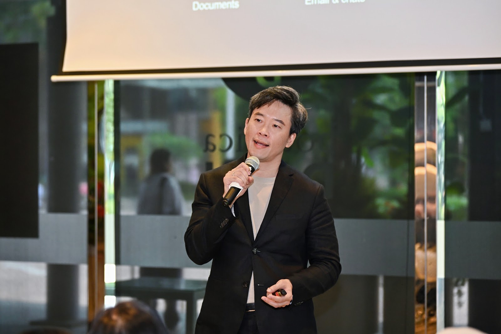 Antoine Yang, Synology Head of Southeast Asia, presenting AI data infrastructure strategy in Malaysia